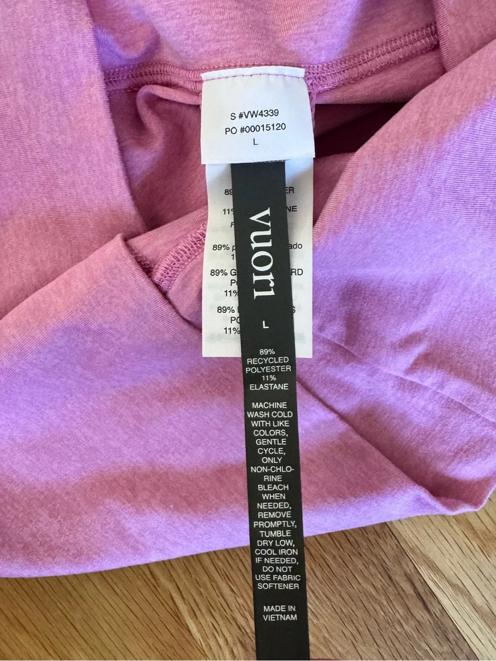 Vuori Women's Halo Foldover Pant Azalea Pink Heather Size Large - Picture 7 of 8